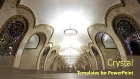  Presentation with architecture glass - Theme consisting of moscow-february-2-national-architecture background and a  colored foreground