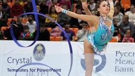  Presentation with rhythmic gymnastics gymnastics - Beautiful presentation theme featuring moscow-february-20-an-unidentified backdrop and a sky blue colored foreground