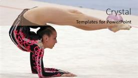  Presentation with rhythmic gymnastics gymnastics - Beautiful presentation theme featuring moscow-february-20-an-unidentified backdrop and a coral colored foreground