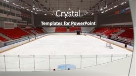  Presentation with field hockey - Colorful PPT theme enhanced with moscow-february-20-stadium-before backdrop and a tawny brown colored foreground