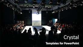  Presentation with february - Colorful theme enhanced with moscow-february-26-collection-premiere backdrop and a black colored foreground