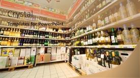  Presentation with trade - Presentation theme having moscow-february-6-shelves background and a coral colored foreground