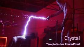  Presentation with lightning - Amazing slide set having moscow-february-8-man-wins backdrop and a wine colored foreground