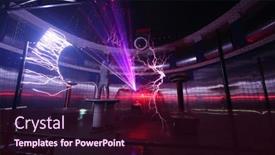  Presentation with lightning - Presentation theme with moscow-february-8-man background and a wine colored foreground