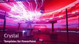  Presentation with lightning - Presentation theme having moscow-february-8-presentation background and a violet colored foreground