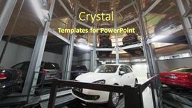  Presentation with car parking system - Presentation design featuring moscow-jan-11-the-volkswagen background and a tawny brown colored foreground