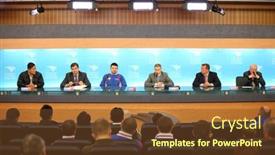  Presentation with broadcast - Amazing theme having moscow-jan-12-interview backdrop and a tawny brown colored foreground