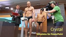  Presentation with elephants - Audience pleasing PPT theme consisting of moscow-jan-12-weighing-boxers backdrop and a tawny brown colored foreground