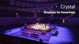  Presentation with boxing fight - Cool new presentation theme with moscow-jan-13-fight backdrop and a wine colored foreground