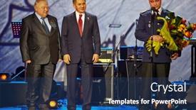  Presentation with award ceremony - Audience pleasing PPT layouts consisting of sheep walking on a dike in spring backdrop and a tawny brown colored foreground