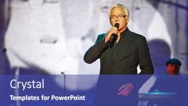  Presentation with theater award - Beautiful PPT layouts featuring sheep walking on a dike in spring backdrop and a light blue colored foreground