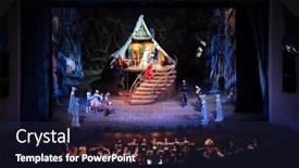  Presentation with music queen - Slides enhanced with moscow-january-3-theatrical-performance background and a wine colored foreground