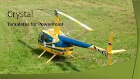  Presentation with helicopter - Amazing PPT theme having bedroom which have wooden cubic backdrop and a tawny brown colored foreground.