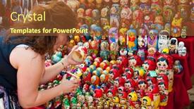  Presentation with matryoshka - Cool new slides with moscow-july-26-unidentified-tourists backdrop and a tawny brown colored foreground