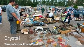  Presentation with flea - PPT layouts enhanced with moscow-july-7-weekend-flea background and a coral colored foreground