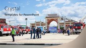  Presentation with fire rescue - Slide deck featuring moscow-jun-06-2015-rescue background and a light blue colored foreground