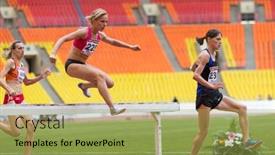  Presentation with obstacles - Presentation consisting of colored pencils or crayons isolated on black background - close up background and a gray colored foreground