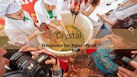  Presentation with record - Audience pleasing PPT theme consisting of moscow-jun-23-unique-world backdrop and a coral colored foreground