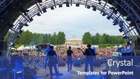  Presentation with jazz - Slides having moscow-june-14-balkan-beat background and a ocean colored foreground