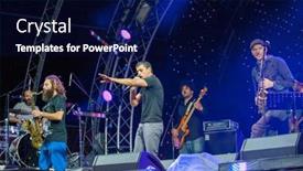  Presentation with jazz - Beautiful PPT layouts featuring moscow-june-14-balkan-beat backdrop and a navy blue colored foreground