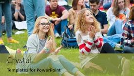  Presentation with jazz - Cool new PPT theme with moscow-june-20-2015-people backdrop and a yellow colored foreground