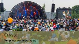  Presentation with jazz - Slide deck with moscow-june-20-2015-people background and a violet colored foreground