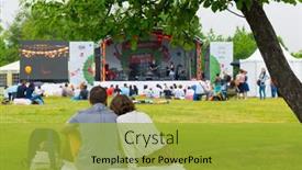  Presentation with jazz - Slide set enhanced with moscow-june-20-2015-people background and a gold colored foreground