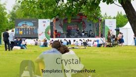  Presentation with jazz - Cool new slide set with moscow-june-20-2015-people backdrop and a yellow colored foreground