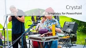  Presentation with jazz - Presentation theme with moscow-june-20-shoo-group background and a sky blue colored foreground