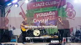  Presentation with jazz - PPT theme having moscow-june-20-trad-attack background and a coral colored foreground