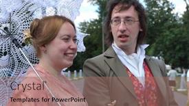  Presentation with vintage women - Presentation design having moscow-june-2015-men background and a coral colored foreground