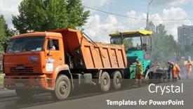  Presentation with road repair - Presentation consisting of moscow-june-22-brigade background and a gray colored foreground