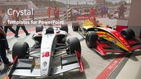  Presentation with renault - Audience pleasing slides consisting of moscow-june-23-formula-cars backdrop and a violet colored foreground