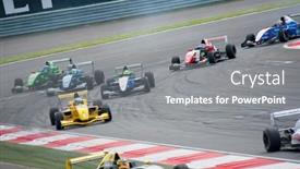  Presentation with renault - Audience pleasing PPT theme consisting of moscow-june-23-formula-renault backdrop and a gray colored foreground