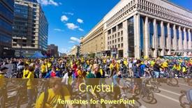  Presentation with paths - Colorful PPT theme enhanced with moscow-june-29-people-take backdrop and a  colored foreground