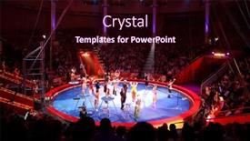  Presentation with circus - Slide deck featuring moscow-june-5-blue-arena background and a wine colored foreground