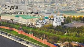  Presentation with world war 1 russia - Amazing slide deck having moscow kremlin - russia - aerial view backdrop and a light gray colored foreground