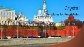  Presentation with russia - Amazing theme having moscow kremlin russia backdrop and a cyan colored foreground