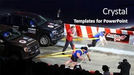  Presentation with sports festival - Slide set having moscow-mar-02-strong-men background and a black colored foreground