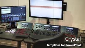  Presentation with control panel - Cool new PPT layouts with moscow-mar-12-2014-equipment backdrop and a wine colored foreground