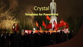  Presentation with ussr - PPT theme having moscow-mar-17-rally background and a wine colored foreground