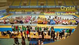  Presentation with sports cheerleading - Beautiful slide deck featuring moscow-mar-24-awarding backdrop and a tawny brown colored foreground