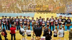  Presentation with sports cheerleading - Colorful slide deck enhanced with moscow-mar-24-awarding backdrop and a yellow colored foreground