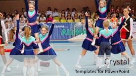  Presentation with sports cheerleading - PPT theme with moscow-mar-24-girls background and a lemonade colored foreground