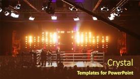  Presentation with boxing fight - Colorful slide deck enhanced with moscow-march-12-people-stand backdrop and a  colored foreground