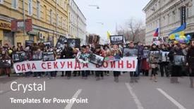  Presentation with protest - Beautiful slide deck featuring moscow-march-15-protest-manifestation backdrop and a gray colored foreground