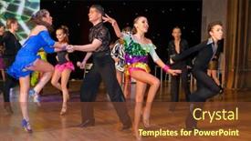  Presentation with children dance - Beautiful slide set featuring moscow-march-16-unidentified-children backdrop and a tawny brown colored foreground