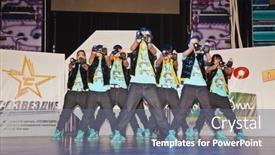  Presentation with breakdance - Theme featuring moscow-march-27-members-breakdance background and a gray colored foreground