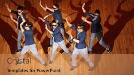  Presentation with hip hop - Audience pleasing slide set consisting of baby layout - abstract blue background with white backdrop and a arctic colored foreground