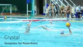  Presentation with water polo - Colorful PPT theme enhanced with moscow-march-3-men-play backdrop and a arctic colored foreground